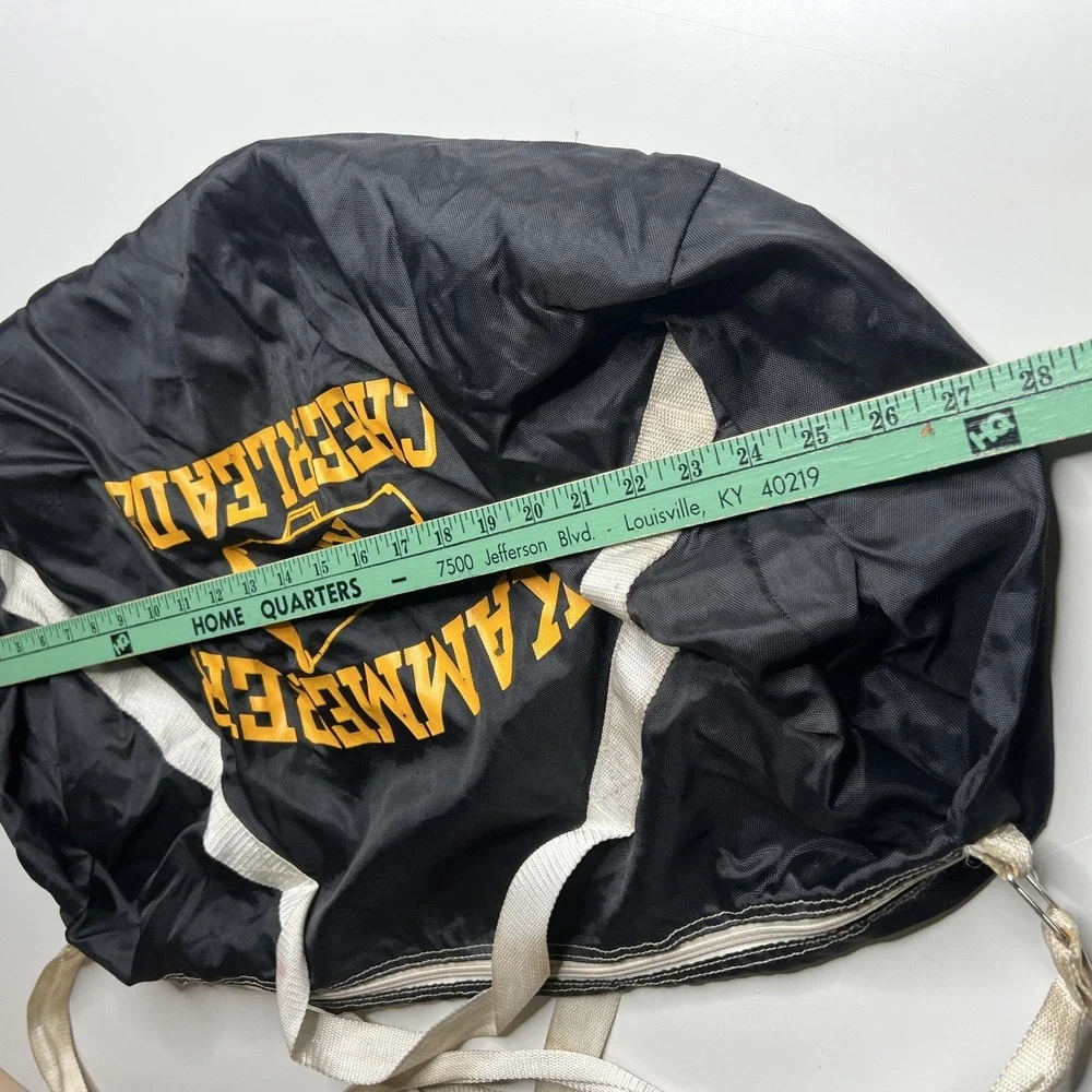 Vintage Toppers Cheer Megaphone Bag Kammerer KMS Black Nylon Cheerleader‎ Duffel